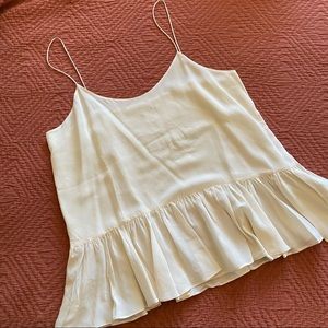 Peplum silk top